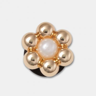 Odznáček Jibbitz – Gold and Pearl Tiny Flower – Hledejceny.cz