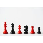 Dřevěné šachové figurky Staunton Black&Red – Zboží Živě