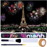 Škrabací obrázek v tubě 75x52 cm Eiffelova věž – Sleviste.cz