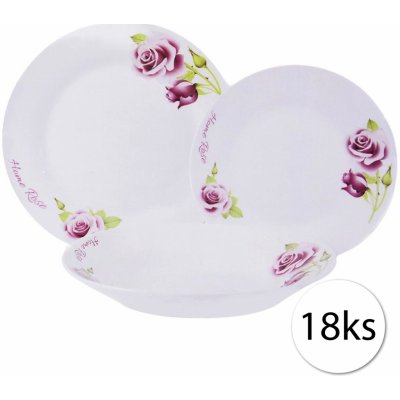 ODELO HOME ROSE OD1575 Souprava porcelánových talířů 18 ks