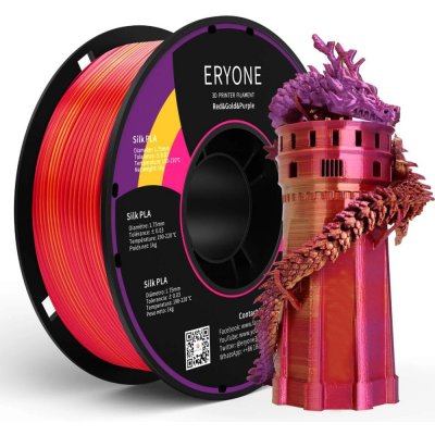 Eryone Triple-Color Silk PLA Red&Gold&Purple 1,75mm, 1 kg – Zboží Živě