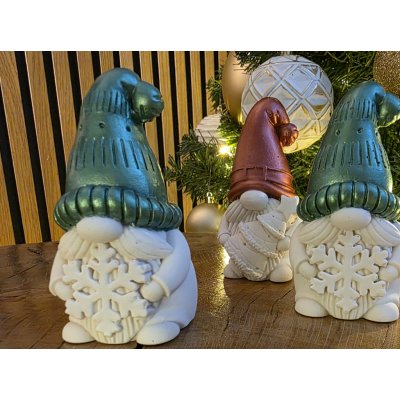 VOJA HOME Trpaslík s hvězdičkou(zelený čepec) z modifikované pryskyřice, průměr 5 cm, výška 9,5 cm – Hledejceny.cz