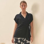 Halenka s ozdobným vázáním černá – Zboží Dáma