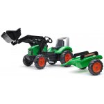 FALK Traktor šlapací SuperCharger zelený s přední lžící a valníkem – Zboží Dáma