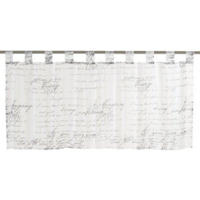 Vitrážová záclona Loveletter bílá 140x48 cm – Hledejceny.cz