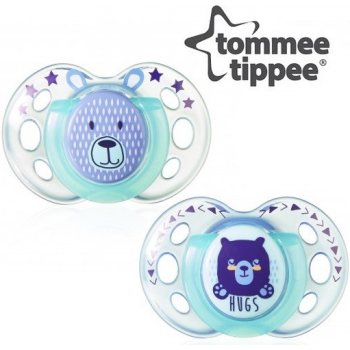 Tommee Tippee C2N silikon Night modrá 2 ks