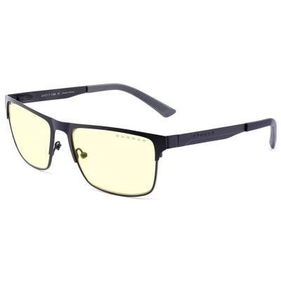 GUNNAR PENDLETON SLATE Brýle, herní, kancelářské, obroučky v barvě SLATE, jantarová skla, černé PEN-09501