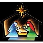 Yermos Vánoční dekorace LD13 LED 3D OSVĚTLUJÍCÍ STÁJOVÁ DEKORACE ORNAMENT – Hledejceny.cz