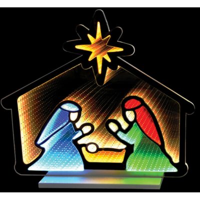 Yermos Vánoční dekorace LD13 LED 3D OSVĚTLUJÍCÍ STÁJOVÁ DEKORACE ORNAMENT – Hledejceny.cz