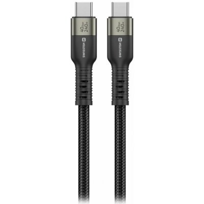 Swissten 72501204 datový video usb 4.0 usb-c 240w 8k@60hz 40 gb/s 1,5m černý – Zboží Živě