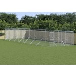 vidaXL Venkovní psí kotec stříbrný 400 x 1600 x 200 cm – Hledejceny.cz