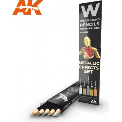 AK Interactive AK10046 Set akvarelových tužek na odřeniny Metallics – Hledejceny.cz