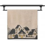 Veba ručník TERRY domečky béžová 70 x 140 cm – Zboží Dáma