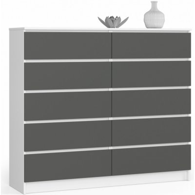 Ak furniture Kuba 120 cm 10 šuplíků – Sleviste.cz
