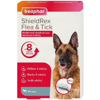 Beaphar ShieldRex Flea & Tick Antiparazitní obojek 65 cm od 180 Kč -  Heureka.cz