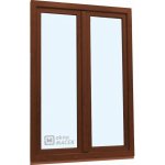 Kömmerling balkonové dveře 70 AD O+OS klapačka levé ořech/ořech 150 x 240 cm jednostranná klika + madýlko + PVC rám – Hledejceny.cz
