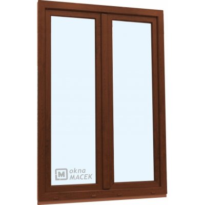 Kömmerling balkonové dveře 70 AD O+OS klapačka levé ořech/ořech 150 x 240 cm jednostranná klika + madýlko + PVC rám – Hledejceny.cz