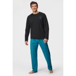 Gina 79145 pánské pyžamo dlouhé černé petrolejové – Zbozi.Blesk.cz