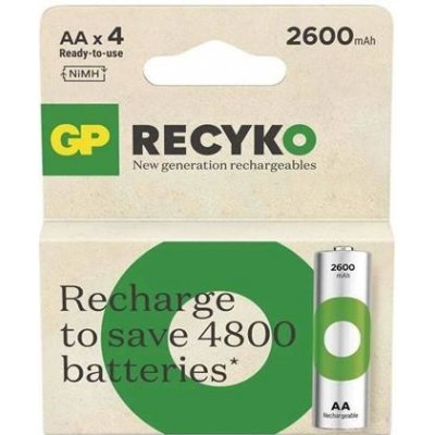 GP ReCyko AA 2600 mAh 6ks 1032226260 – Zboží Mobilmania