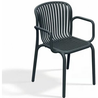 Brene FBRK658-446U Stohovatelná s područkami 53 x 52 x 82 5 cm plast šedá – Zboží Mobilmania