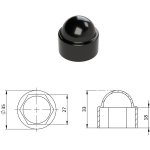 Kovoinox Krytka plastová na matice a šrouby M18, černá – Hledejceny.cz