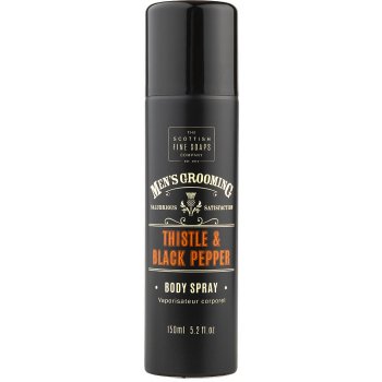 Scottis Fine Soaps Thistle & Black pepper Men tělový sprej 150 ml