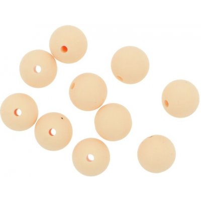 Natana silikónové korálky pastelovo oranžová 9 mm 10 ks – Sleviste.cz