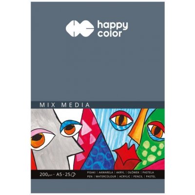 Blok Happy Color Mixmedia A5 200g 25 listů