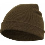 Flexfit Silná ohrnovací beanie z husté pleteniny zelená olivová – Hledejceny.cz