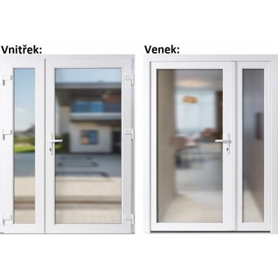 Soft Dvoukřídlé vchodové 3/3 sklo Krizet Bílá/bílá pravé 130 x 200 cm – Hledejceny.cz