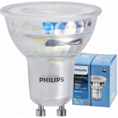 Philips LED žárovka GU10 4,6W - 390 Lm 36° - neutrální bílá - CorePro Premium – Hledejceny.cz