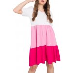 Ležérní šaty Kylie KYLIE SK-6764.64 bílá růžová fuchsiová – Hledejceny.cz