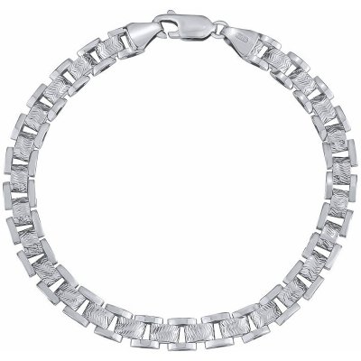 SILVEGO Stříbrný náramek Bischof s diamantovým výbrusem 5,5 mm FNNS1046BS – Hledejceny.cz