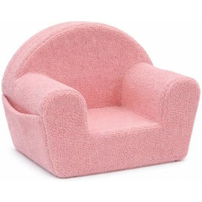 New Baby Dětské křeslo s boční kapsou Teddy pink – Zboží Dáma