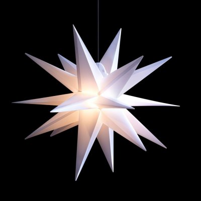 STERNTALER LED hvězda venkovní, 18cípá hvězda, bílá, Ø 55 cm - 6952