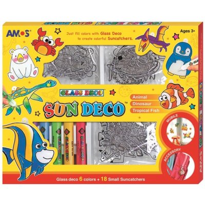 Anděl Přerov barvy na sklo 6 ks + 18 sklíček zvířátka – Zboží Dáma