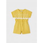 Mayoral overal s krátkým rukávem a madeirou hořčicový – Zboží Dáma