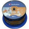 8 cm DVD médium Verbatim DVD-R 4,7GB 16x, AZO, printable, 50ks (43533)