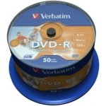 Verbatim DVD-R 4,7GB 16x, AZO, printable, 50ks (43533) – Zboží Mobilmania