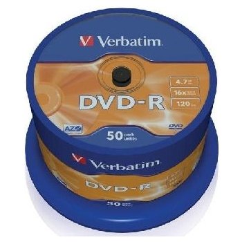 Verbatim DVD-R 4,7GB 16x, AZO, printable, spindle, 50ks (43744)