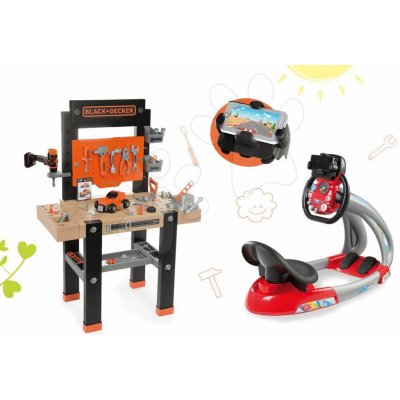 Smoby pracovní dílna Black+Decker a trenažér V8 Driver