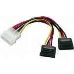 GEMBIRD Kabel SATA napájecí rozdvojka 15cm 1x 5.25 na 2xSATA GEMBIRD CC-SATA-PSY – Zboží Živě