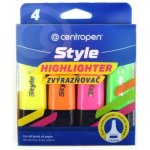 Centropen Highlighter Style 6252 Fluo sada 4 fluorescentnch barev – Zboží Živě