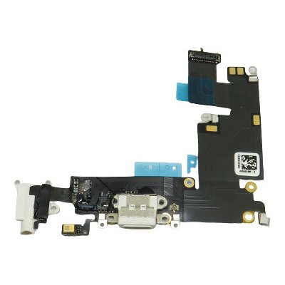 Apple iPhone 6 Plus - Nabíjecí Konektor + Jack Konektor + Mikrofon + Flex Kabel - Bílá – Zboží Mobilmania
