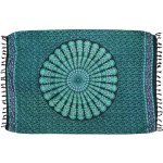 šátek sarong pareo Peacock zelený – Zboží Mobilmania