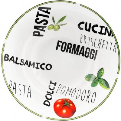 HIT Talíř na těstoviny 27 cm zelený okraj HT-27020606 – Zboží Mobilmania