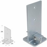 Domax Puw Šroubovací Patka Sloupku Typu T 120 - 120 X 41 X 250 X 8 mm – Hledejceny.cz