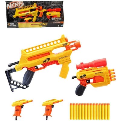 Hasbro NERF Alpha Strike velký žlutý herní set 4 dětské blastery 20 šipek – Zboží Mobilmania