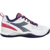 Dámské tenisové boty Diadora Blushield Torneo 2 Clay - white/blue print/pink yarrow