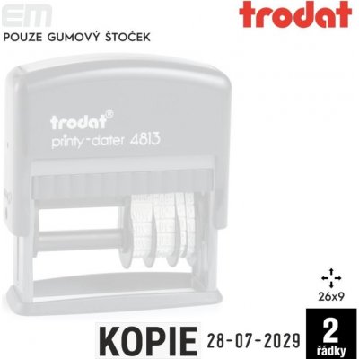 Trodat 4813 [ 26 x 9 mm pouze gumový štoček – Zboží Dáma